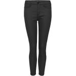 Reduzierte Schwarze Opus Nachhaltige Slim Fit Jeans mit Reißverschluss aus Denim für Damen Große Größen 