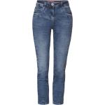 Reduzierte Blaue CECIL Ankle-Jeans mit Reißverschluss aus Denim für Damen Größe XL Große Größen 