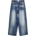 Pastellblaue Bershka Wide Leg Jeans & Relaxed Fit Jeans mit Reißverschluss aus Denim für Herren Größe XXL 