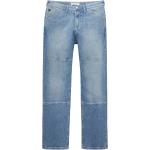 Reduzierte Blaue Tom Tailor Denim Straight Leg Jeans mit Reißverschluss aus Denim für Herren Größe XXL 