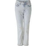 Reduzierte Blaue Bestickte Oui Ripped Jeans & Zerrissene Jeans mit Reißverschluss aus Denim für Damen Größe XXL Große Größen Weite 25 