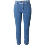 Reduzierte Blaue Comma Slim Fit Jeans mit Reißverschluss aus Denim für Damen Große Größen 