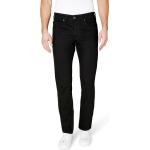 Schwarze Unifarbene Gardeur Nevio 5-Pocket Jeans mit Reißverschluss aus Denim für Herren Weite 35, Länge 32 