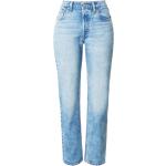 Reduzierte Hellblaue Unifarbene LEVI'S 501 Slim Fit Jeans mit Reißverschluss aus Denim für Damen Größe XXL 