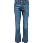 Blaue Bestickte LEVI'S 527 Slim Fit Jeans mit Reißverschluss aus Denim für Herren 