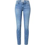Blaue Bestickte Marc O'Polo Alby Bio Nachhaltige Slim Fit Jeans mit Reißverschluss aus Denim für Damen 