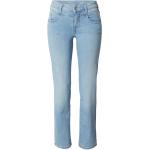 Hellblaue Unifarbene Tom Tailor Alexa Ankle-Jeans mit Reißverschluss aus Denim für Damen Größe XXL 