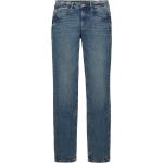 Reduzierte Blaue Unifarbene Tom Tailor Alexa Ankle-Jeans mit Reißverschluss aus Denim für Damen Größe XL 