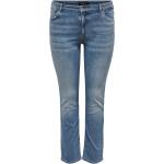Reduzierte Blaue Bestickte ONLY Slim Fit Jeans mit Reißverschluss aus Denim für Damen Große Größen Weite 41 