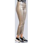 Reduzierte Goldene Unifarbene Alba Moda 5-Pocket Jeans aus Kunstfaser für Damen 