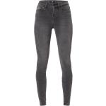 Reduzierte Schwarze Unifarbene LTB Slim Fit Jeans mit Reißverschluss aus Denim für Damen Größe XXL Große Größen 