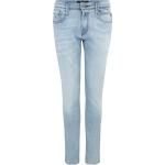 Reduzierte Hellblaue Bestickte Replay Slim Fit Jeans mit Reißverschluss aus Denim für Herren Größe XXL 