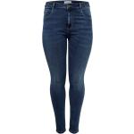 Reduzierte Blaue Bestickte ONLY Augusta Jeans mit Stickerei mit Reißverschluss aus Denim für Damen Große Größen Weite 32 