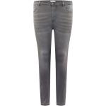 Reduzierte Graue ONLY Augusta 5-Pocket Jeans mit Reißverschluss aus Denim für Damen Große Größen Weite 35, Länge 36 