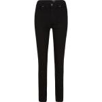 Schwarze Unifarbene Manguun Collection Slim Fit Jeans für Damen Größe M 