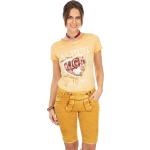 Reduzierte Senfgelbe Hangowear Jeans-Bermudas aus Baumwolle für Damen Größe XS zum Oktoberfest 