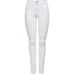 Reduzierte Weiße ONLY Blush Ankle-Jeans mit Reißverschluss aus Denim für Damen Größe XXL Weite 25 