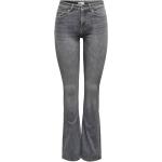Reduzierte Graue Bestickte ONLY Blush Jeans mit Stickerei mit Reißverschluss aus Denim für Damen Größe XXL Weite 27, Länge 28 