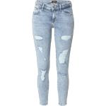 Mitternachtsblaue ONLY Carmen Ripped Jeans & Zerrissene Jeans mit Reißverschluss aus Denim für Damen 