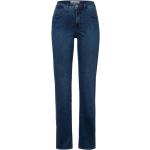Reduzierte Blaue Bestickte Brax Carola Jeans mit Stickerei mit Reißverschluss aus Denim für Damen Größe XXL Große Größen Weite 27, Länge 28 