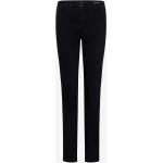 Reduzierte Schwarze Brax Carola 5-Pocket Jeans mit Reißverschluss aus Denim für Damen Große Größen Weite 30 