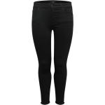 Reduzierte Schwarze Bestickte ONLY Jeans mit Stickerei mit Reißverschluss aus Denim für Damen Große Größen Weite 32 