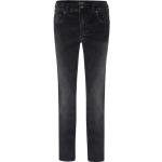 Anthrazitfarbene Unifarbene Angels Jeans Cici 5-Pocket Jeans aus Baumwollmischung für Damen Größe L 