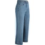 Blaue Atmungsaktive bader Stonewashed Jeans mit Reißverschluss aus Baumwolle für Damen Größe L 
