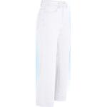 Weiße Atmungsaktive bader Stonewashed Jeans mit Reißverschluss aus Baumwolle für Damen Größe L 
