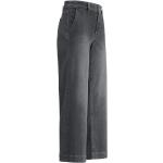 Anthrazitfarbene ASCARI Stonewashed Jeans mit Reißverschluss aus Denim für Damen Größe M 