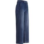 Dunkelblaue ASCARI Stonewashed Jeans mit Reißverschluss aus Denim für Damen Größe L 