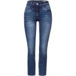 Reduzierte Blaue Loose Fit CECIL Scarlett Slim Fit Jeans mit Reißverschluss aus Denim für Damen Größe XXL Weite 25 