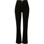 Reduzierte Schwarze Bootcut Jeans mit Reißverschluss aus Denim für Damen 
