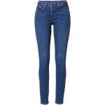 Reduzierte Blaue Bestickte Opus Elma Nachhaltige Slim Fit Jeans mit Reißverschluss aus Denim für Damen Größe XXL Weite 25 