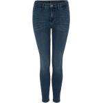 Reduzierte Blaue Opus Elma Nachhaltige Skinny Jeans mit Reißverschluss aus Denim für Damen Größe XXL Weite 27, Länge 28 
