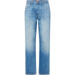 Reduzierte Blaue WRANGLER Straight Leg Jeans mit Reißverschluss aus Denim für Herren 