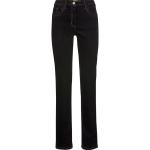 Schwarze Unifarbene Zerres Gina Straight Leg Jeans aus Denim für Damen Größe XL 