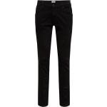 Reduzierte Schwarze Unifarbene WRANGLER Greensboro Jeans mit Stickerei mit Reißverschluss aus Denim für Herren Große Größen 