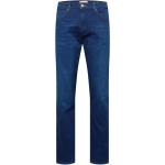 Reduzierte Blaue WRANGLER Greensboro 5-Pocket Jeans mit Reißverschluss aus Denim für Herren Größe XXL Große Größen 
