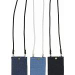 Hellblaue Geflochtene Schminktaschen & Make-Up Taschen aus Leder mit Handyfach klein 