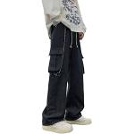 Schwarze Casual Atmungsaktive Wide Leg Jeans & Relaxed Fit Jeans aus Denim für Herren Größe XL für den für den Sommer 