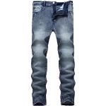 Graue Y2K Slim Fit Jeans aus Denim für Herren Größe 8 XL Weite 34, Länge 30 