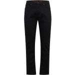 Schwarze Bestickte HUGO BOSS HUGO 708 Slim Fit Jeans mit Reißverschluss aus Denim für Herren Größe XL 