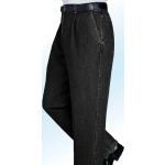 Schwarze Francesco Botti Stonewashed Jeans mit Gürtel aus Baumwolle für Herren Größe XL 