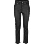 Schwarze Unifarbene Casual MAC Jeans Straight Leg Jeans für Damen Größe XS 