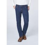Blaue Oklahoma Bio Nachhaltige Straight Leg Jeans mit Reißverschluss aus Baumwolle für Herren Größe XXL Große Größen 