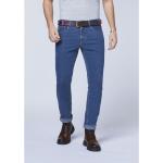 Blaue Polo Sylt Nachhaltige Tapered Jeans mit Reißverschluss aus Baumwollmischung für Herren Große Größen 