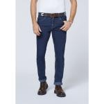 Blaue Casual Polo Sylt Nachhaltige 5-Pocket Jeans mit Reißverschluss aus Baumwollmischung für Herren Große Größen 