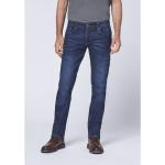Blaue Oklahoma Nachhaltige Slim Fit Jeans mit Reißverschluss aus Baumwolle für Herren Große Größen 