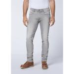 Graue Oklahoma Nachhaltige Straight Leg Jeans mit Reißverschluss aus Baumwolle für Herren Größe S Große Größen Weite 44, Länge 32 